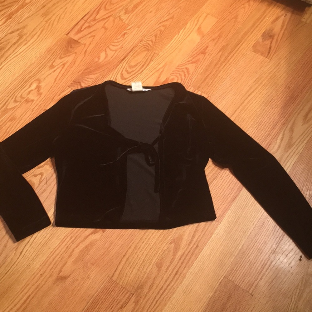 Crushed Velvet cardigan with velvet tie